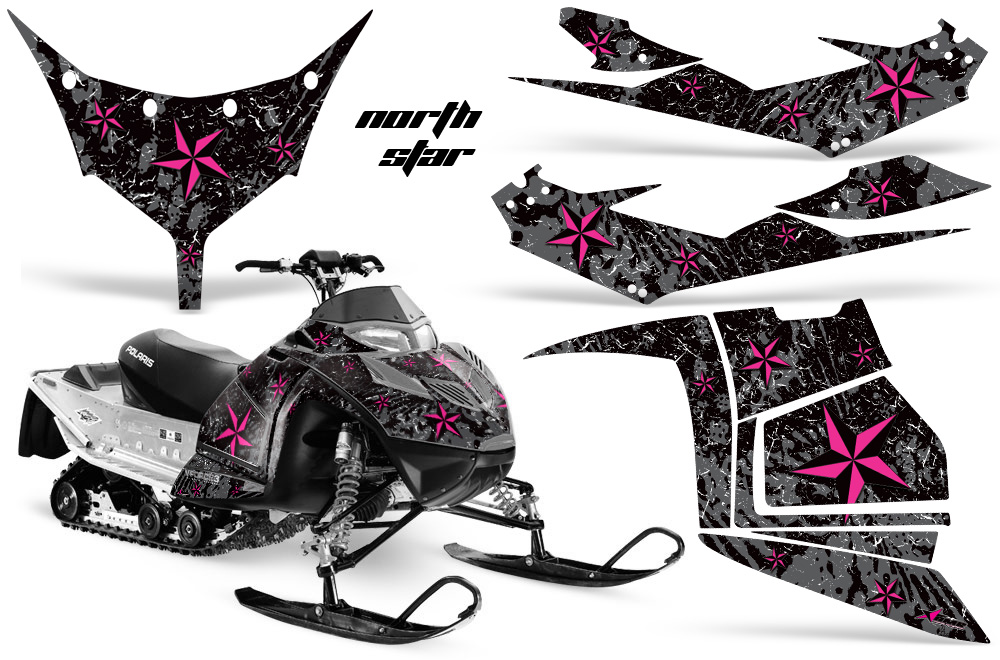 Polaris IQ Race Graphic Kit PINK BLKBG Northstar